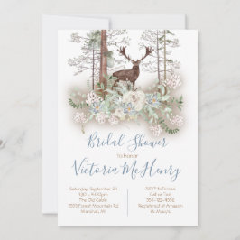 Waterverf Forest Deer Vrijgezellenfeest Kaart