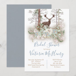 Waterverf Forest Deer Vrijgezellenfeest Kaart