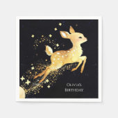 Waterverf Forest Fawn Verjaardag Servet (Voorkant)