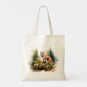 Waterverf Forest Fox Tote Bag (Achterkant)