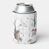 Waterverf Forest Friends Baby shower Blikjeskoeler (Blikje Achterkant)