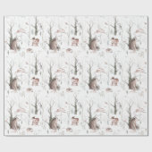 Waterverf Forest Friends Baby shower Cadeaupapier (Vlak)