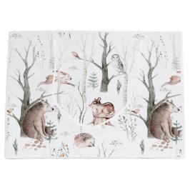 Waterverf Forest Friends Baby shower Groot Cadeauzakje