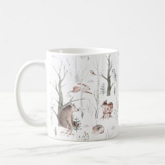 Waterverf Forest Friends Baby shower Koffiemok