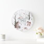 Waterverf Forest Friends Nursery Decoration Grote Klok (Huis)