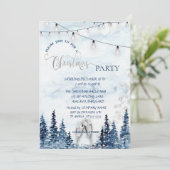 Waterverf Forest Glass Company kerst Kaart (Staand voorkant)