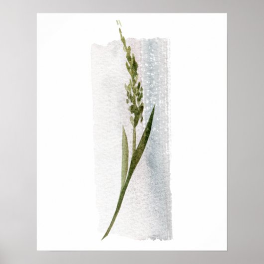 Waterverf Forest Grass Poster (Voorkant)