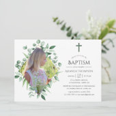 Waterverf Forest Greenery Baptism of Christening Kaart (Staand voorkant)