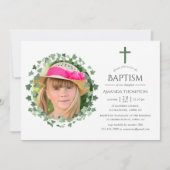 Waterverf Forest Greenery Baptism of Christening Kaart (Voorkant)