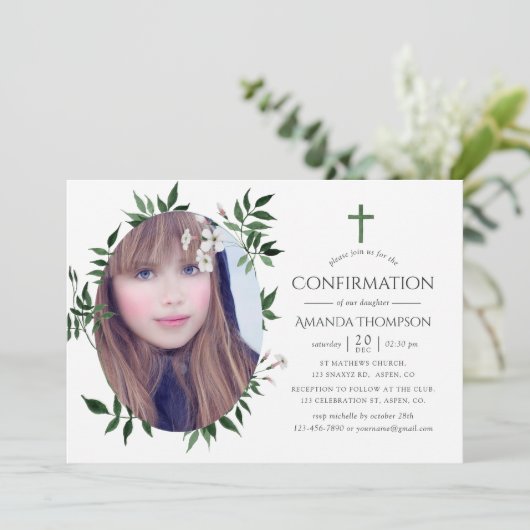 Waterverf Forest Greenery-bevestiging Kaart (Staand voorkant)