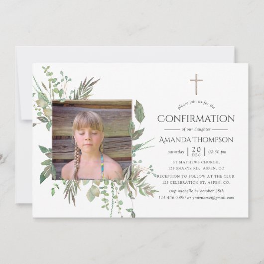 Waterverf Forest Greenery-bevestiging Kaart (Voorkant)