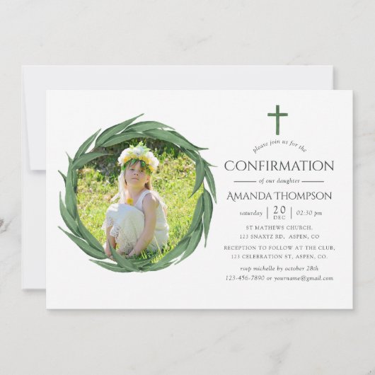 Waterverf Forest Greenery-bevestiging Kaart (Voorkant)