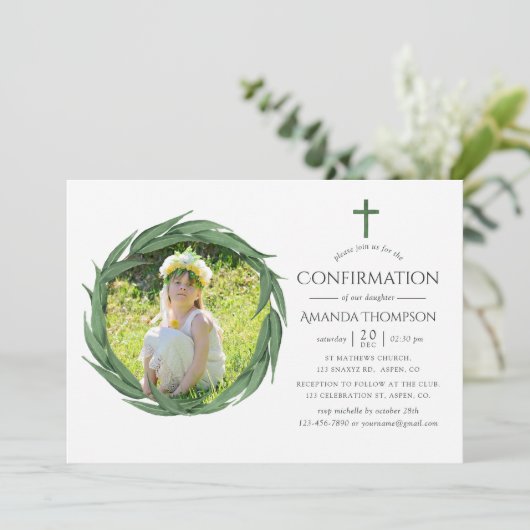 Waterverf Forest Greenery-bevestiging Kaart (Staand voorkant)