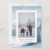 Waterverf Forest Greenery Family Afbeelding Appart Feestdagenkaart (Voorkant)