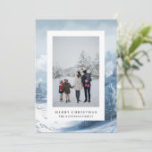 Waterverf Forest Greenery Family Afbeelding Appart Feestdagenkaart (Staand voorkant)