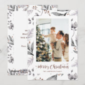 Waterverf Forest Greenery-fotokerstkaarten Feestdagenkaart (Voorkant / Achterkant)