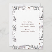 Waterverf Forest Greenery-fotokerstkaarten Feestdagenkaart (Achterkant)