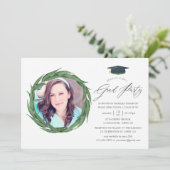 Waterverf Forest Greenery Graduy Party Kaart (Staand voorkant)
