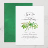 Waterverf Forest Greenery Sip en See Kaart (Voorkant / Achterkant)