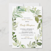 Waterverf Forest Greenery Vrijgezellenfeest Kaart (Voorkant)