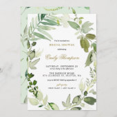 Waterverf Forest Greenery Vrijgezellenfeest Kaart (Voorkant / Achterkant)