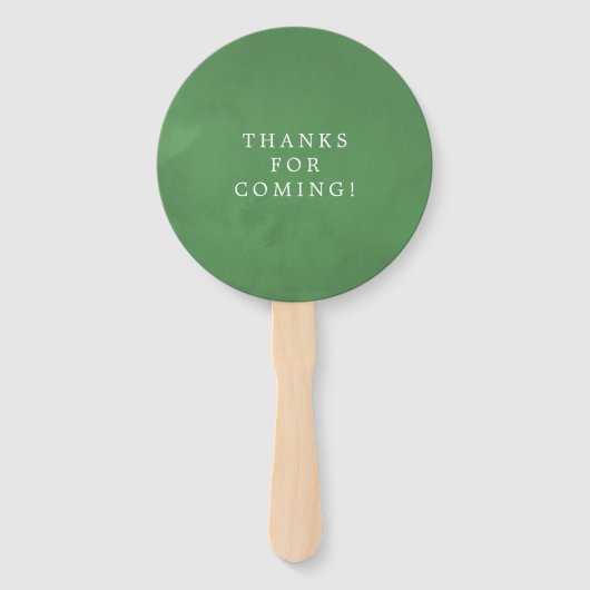 Waterverf Forest Greenery Wedding Favor Handwaaier (Achterkant)