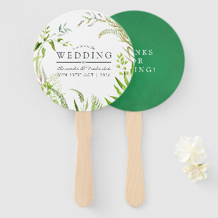 Waterverf Forest Greenery Wedding Favor Handwaaier