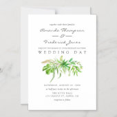 Waterverf Forest Greenery Wedding Invitation Magnetische Uitnodiging (Voorkant)