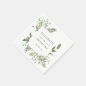 Waterverf Forest Greenery Wedding Servet (Hoek)