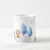 Waterverf Forest: idyllische landschapsillustratie Koffiemok (Center)