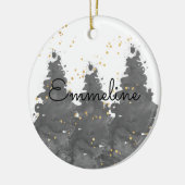 Waterverf Forest Keramisch Ornament (Links)