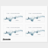 Waterverf Forest Minimum gepersonaliseerd Rechthoekige Sticker (Vel)