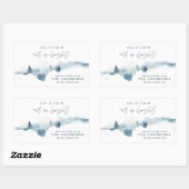 Waterverf Forest Minimum gepersonaliseerd Rechthoekige Sticker (Vel)