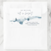 Waterverf Forest Minimum gepersonaliseerd Rechthoekige Sticker (Tas)