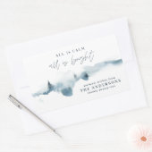 Waterverf Forest Minimum gepersonaliseerd Rechthoekige Sticker (Envelop)