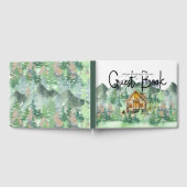 Waterverf Forest Mountain Cabin Gastenboek (Volledig)