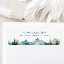 Waterverf Forest Mountain Rustic Adventure Terug