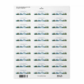 Waterverf Forest Mountain Rustic Adventure Terug Etiket (Full Sheet)