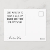 Waterverf Forest Mountains John 3 16 Scripture Briefkaart (Achterkant)