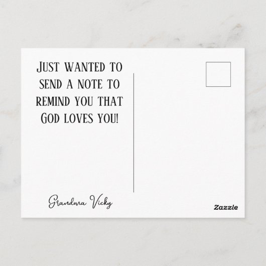 Waterverf Forest Mountains John 3 16 Scripture Briefkaart (Achterkant)