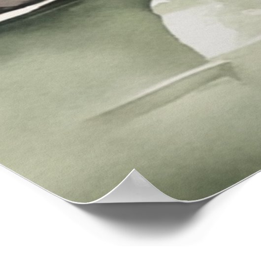 Waterverf Forest Mountains Natuur Poster (Hoek)