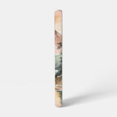 Waterverf Forest Mountains Natuur Samsung Galaxy Hoesje (Linkerkant)