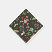 Waterverf Forest Mushrooms Leawers Flowers | Servetten (Hoek)