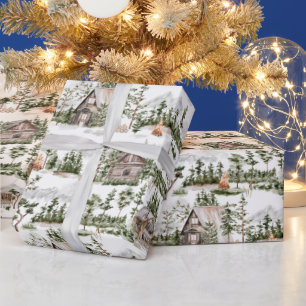 Waterverf Forest Pattern Cadeaupapier