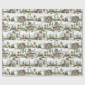 Waterverf Forest Pattern Cadeaupapier (Vlak)