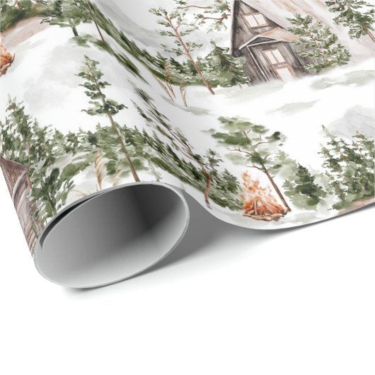 Waterverf Forest Pattern Cadeaupapier (Rol Hoek)