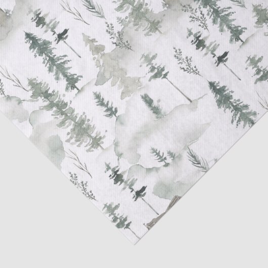 Waterverf Forest Pattern Tissuepapier (Detail)