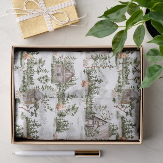 Waterverf Forest Pattern Tissuepapier (Geschenk)