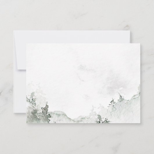 Waterverf Forest RSVP Kaartje (Achterkant)