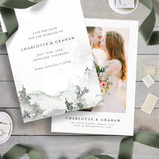 Waterverf Forest Save The Date